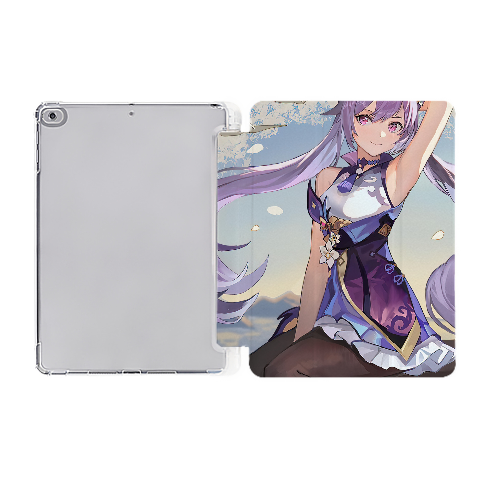 げんし神 genshin IPad ケース ペン収納付き 三つ折りスタンド PUレザー×シリコン 対応機種9.5/10.5/10.9インチ